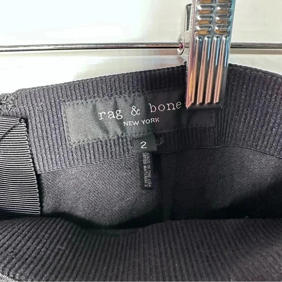 Rag & Bone NWOT Simone Black Leopard Print Zip Pocket High Rise Pants Size 2 - Picture 6 of 12